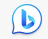 Bing chat button, the blue B logo